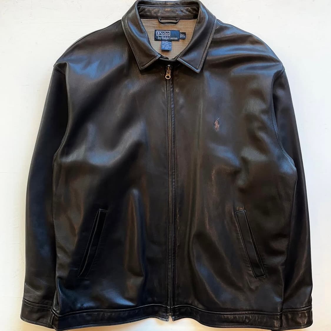 90‘s 폴로랄프로렌 브라운 쉽스킨 자켓 상품이미지1