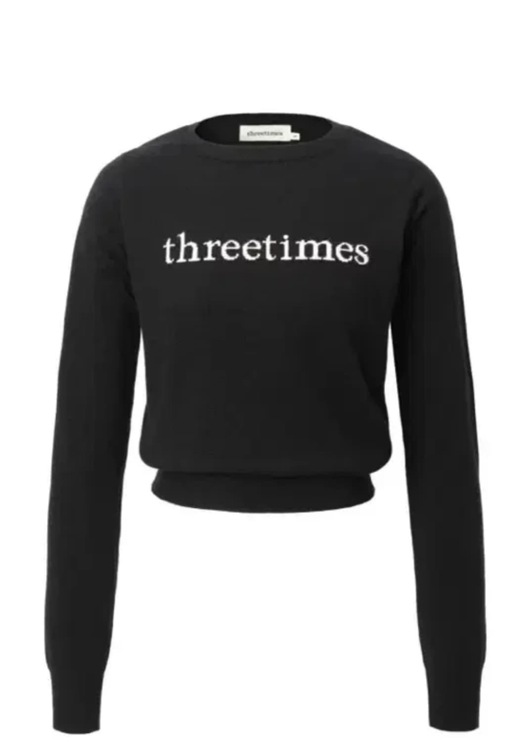 쓰리타임즈 클래식 핑크 로고 탑 니트 s 상품이미지1