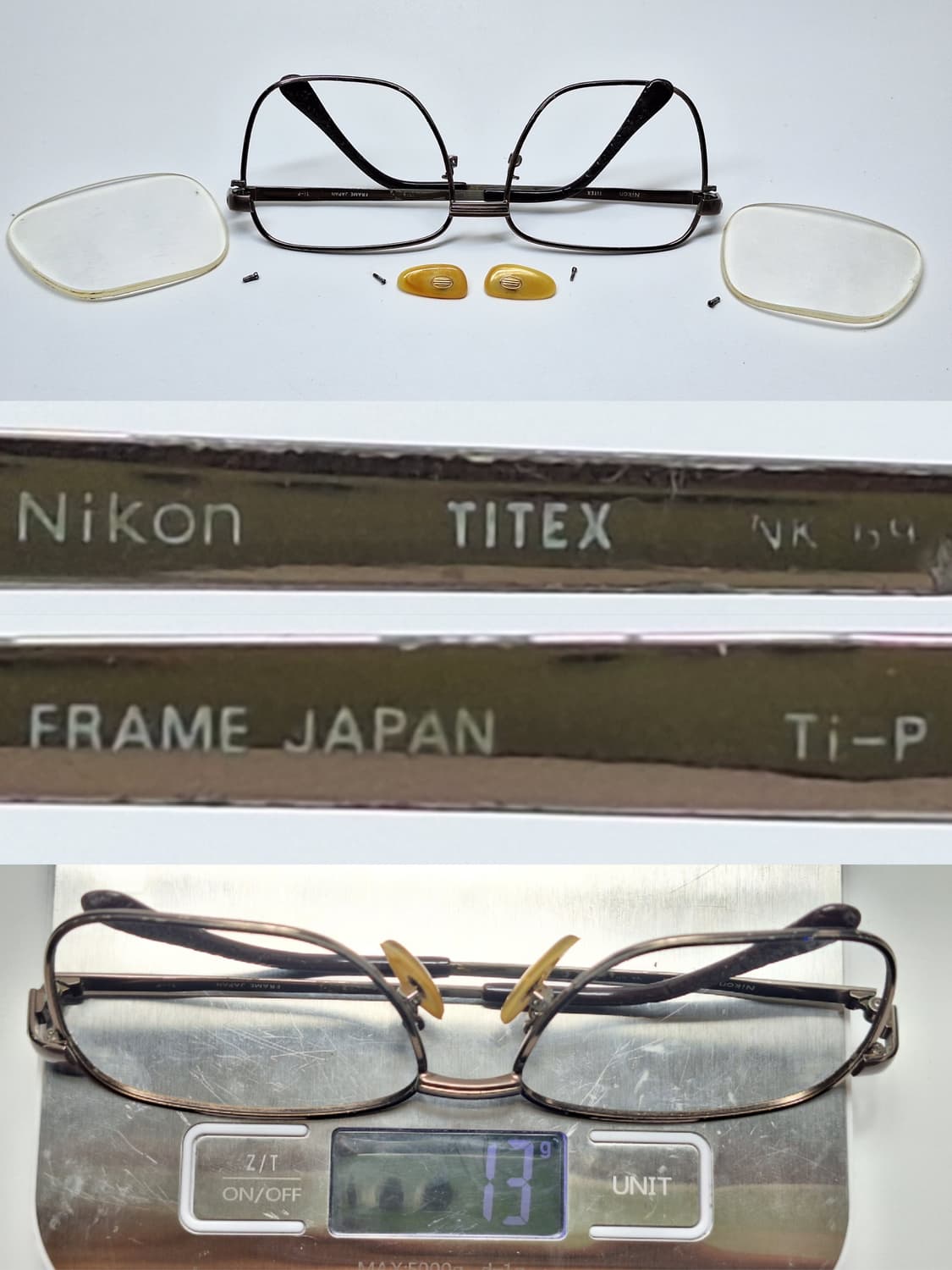 니콘 NIKON TITEX NK69 순수 티타늄 더블브릿지 안경테 빈티지 상품이미지9