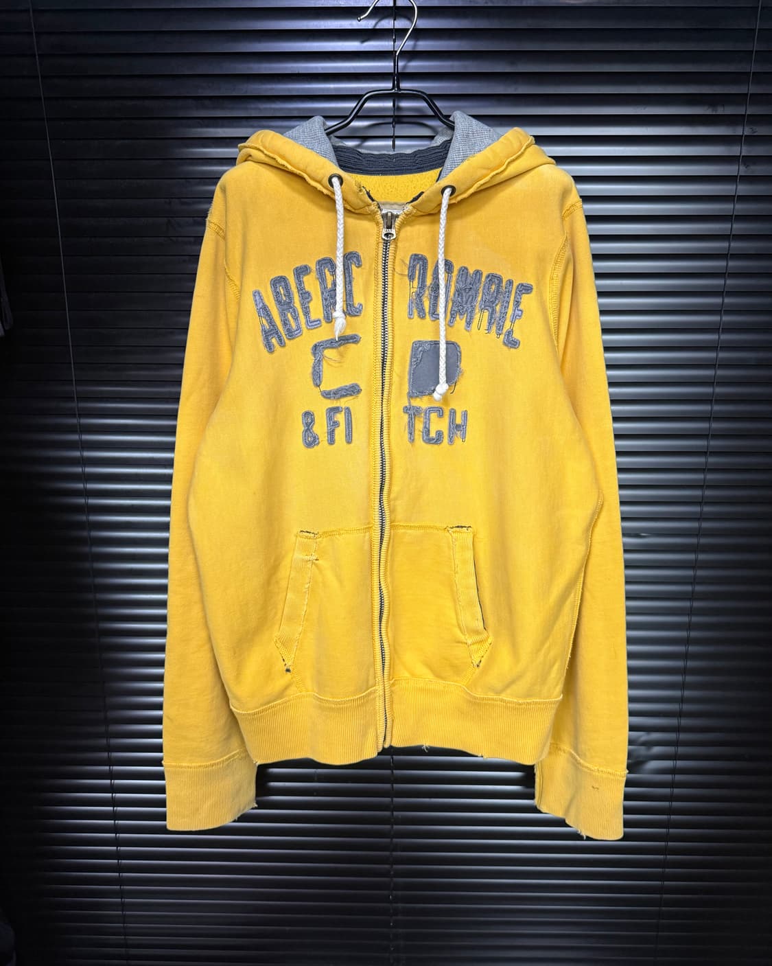 아베크롬비 옐로우 노랑색 스웻 후드 집업 빈티지 y2k 양홍원 M 95 상품이미지2