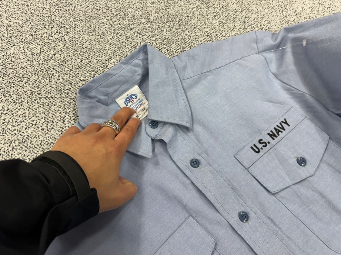 [데드스탁] US NAVY 미해군 유틸리티 샴브레이셔츠 상품이미지3