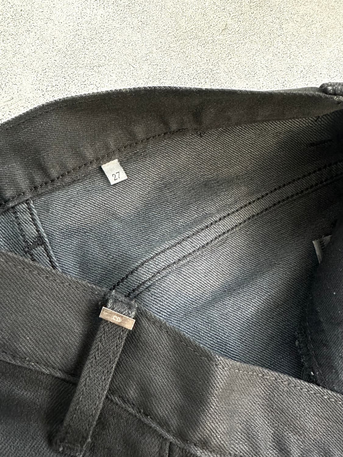 디올 옴므 07fw 블랙 왁스코팅진 상품이미지6