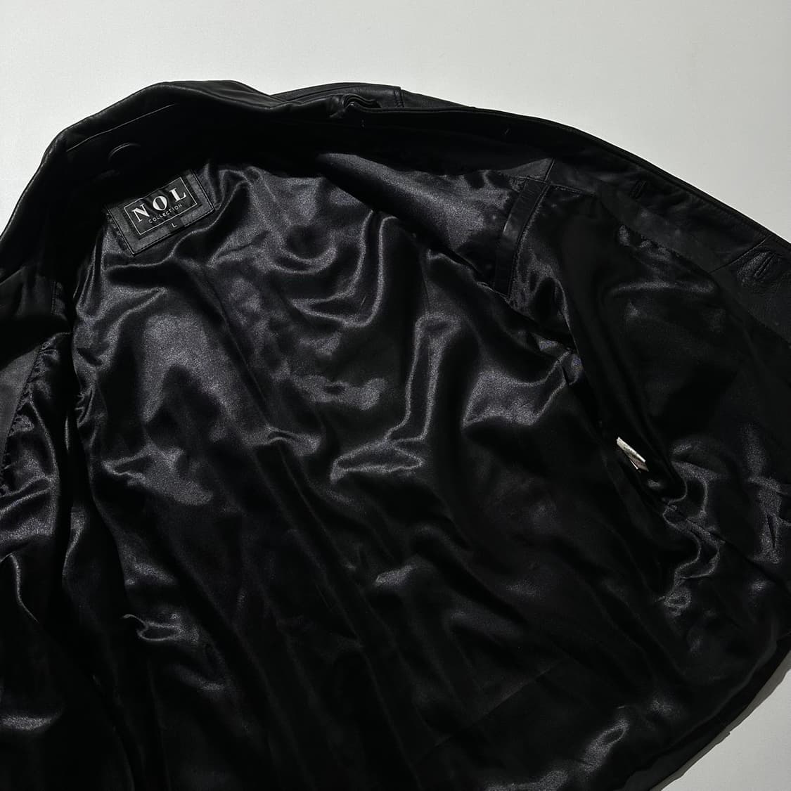 NOL 램스킨 레더 싱글 레더 카코트 자켓 블랙 상품이미지7