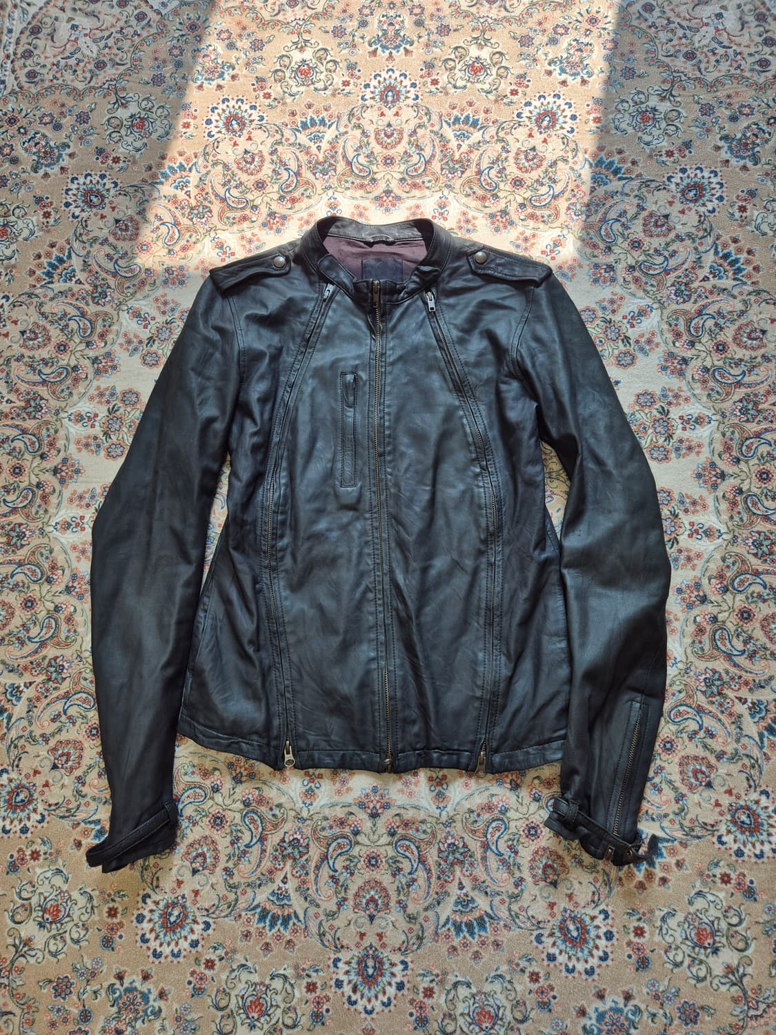 Domenico+savio 양 가죽 라이더 재킷 상품이미지1