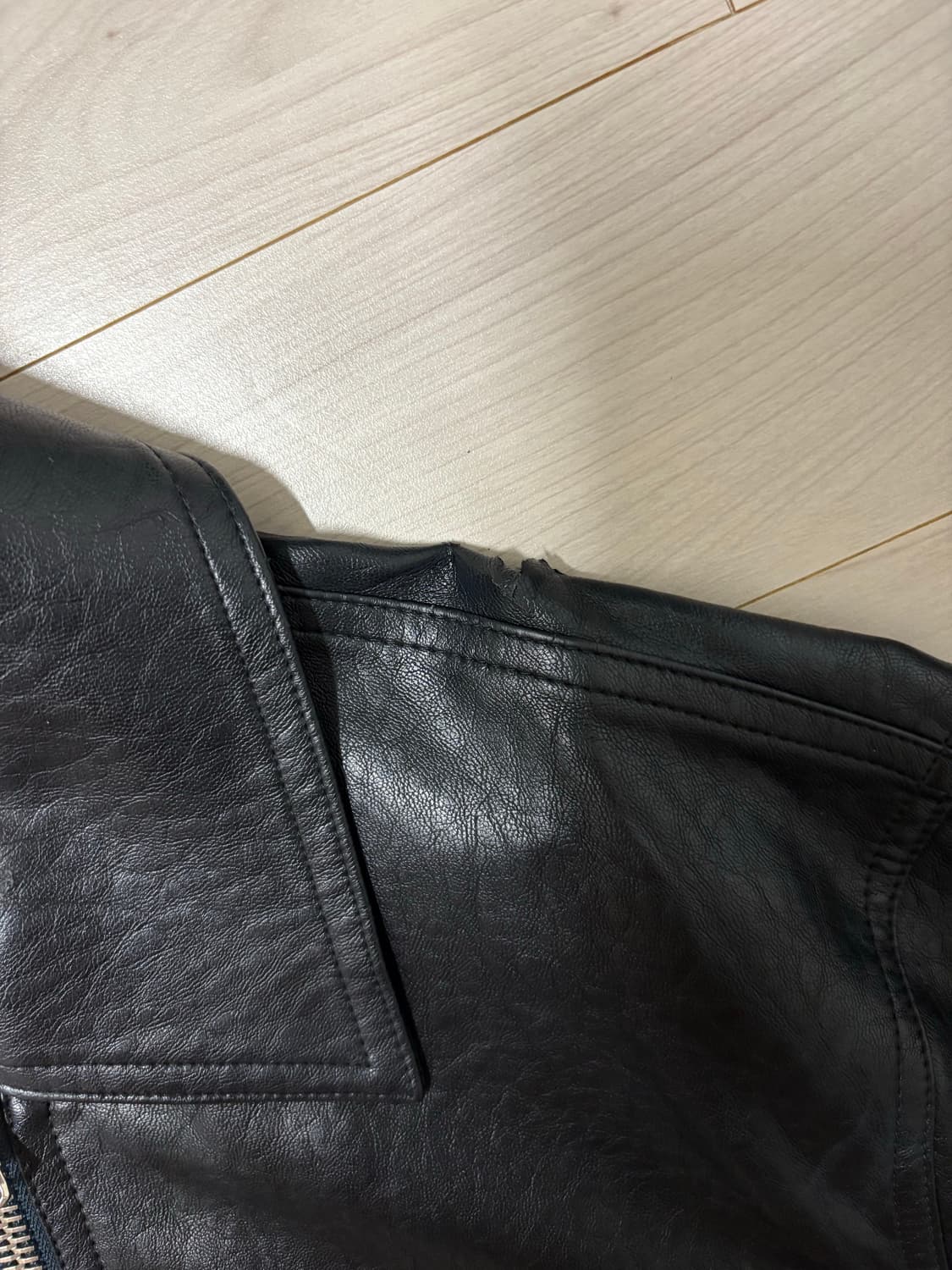 Sefr 블랙 레더 자켓 상품이미지6