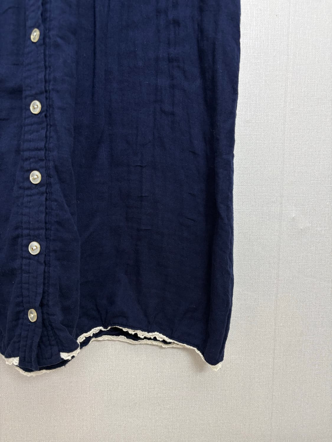 네이비 둥근 카라 반소매 원피스 상품이미지4