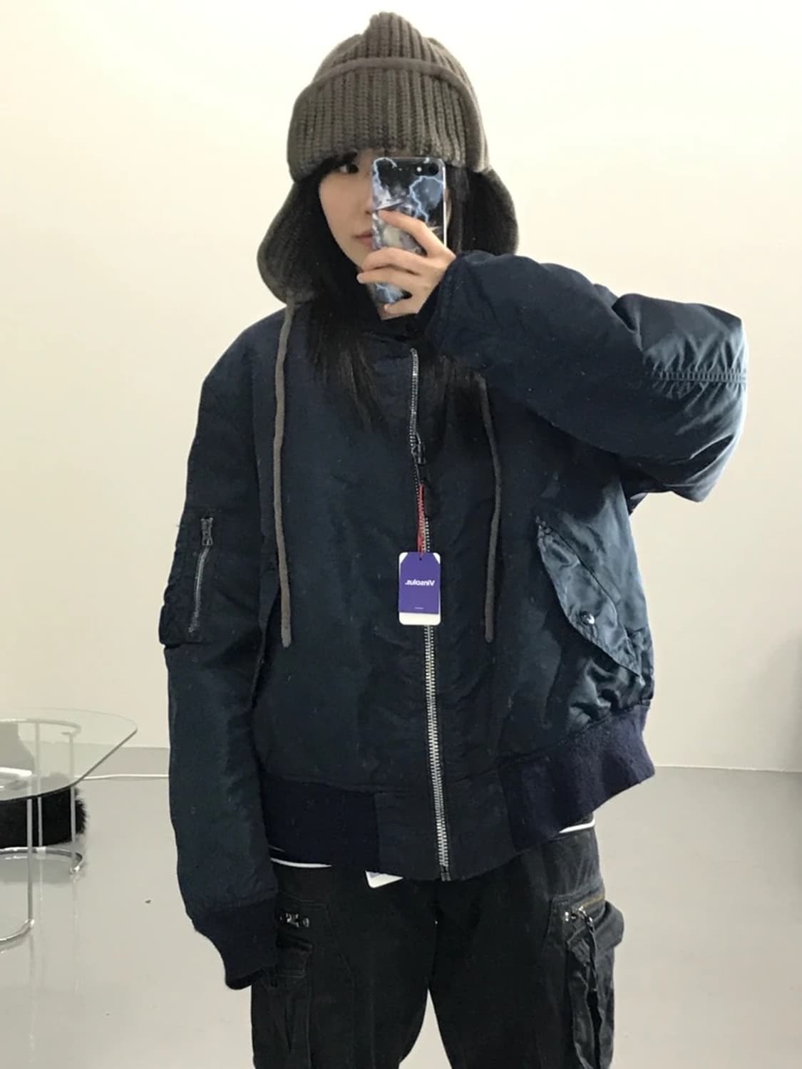 90's 네이비 알파인더스트리 MA-1 상품이미지2