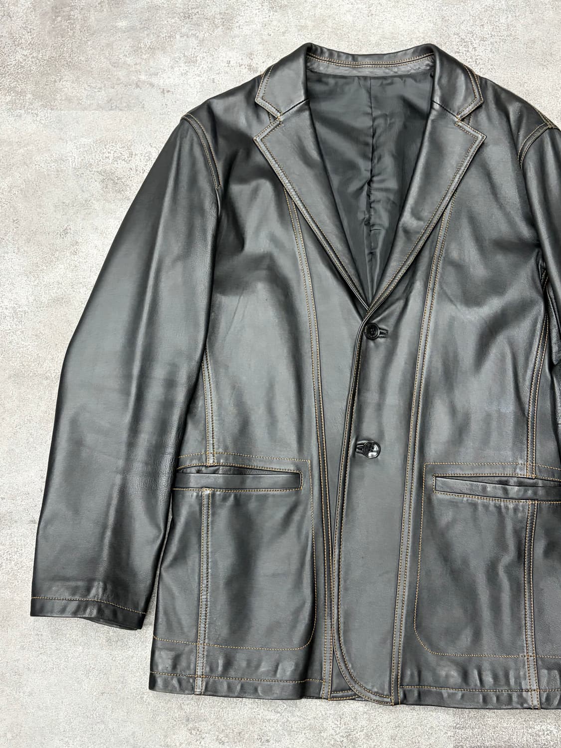 00s 마인드 브릿지 가죽 자켓 상품이미지4