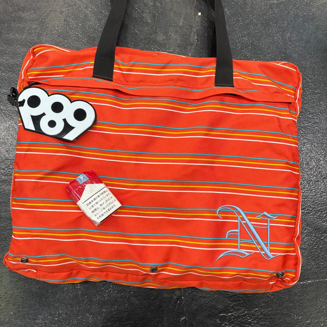686 오렌지 스트라이프 토트백 상품이미지3