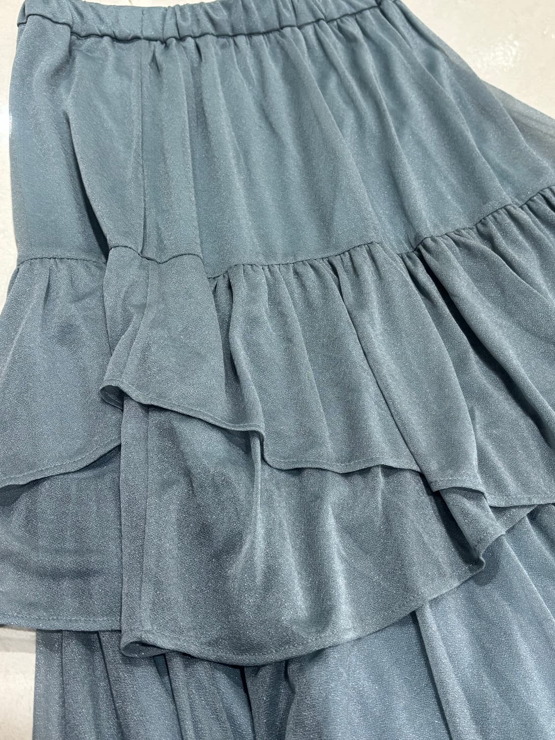 산빈티지 글리터 레이어 포인트 롱스커트 상품이미지4