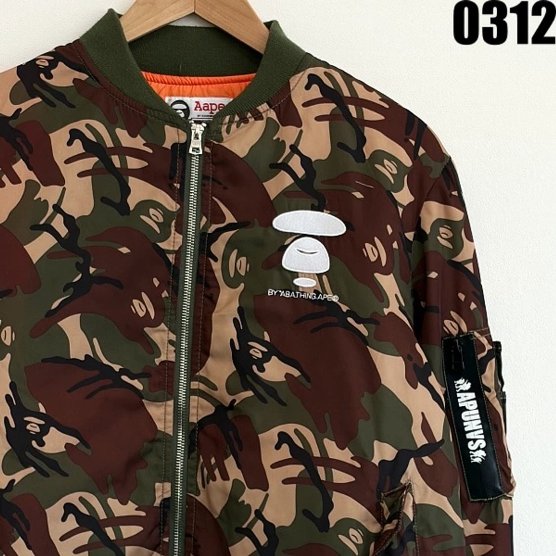 에이프 카모플라주 MA-1 스타일 자켓 XXL 0312 상품이미지2