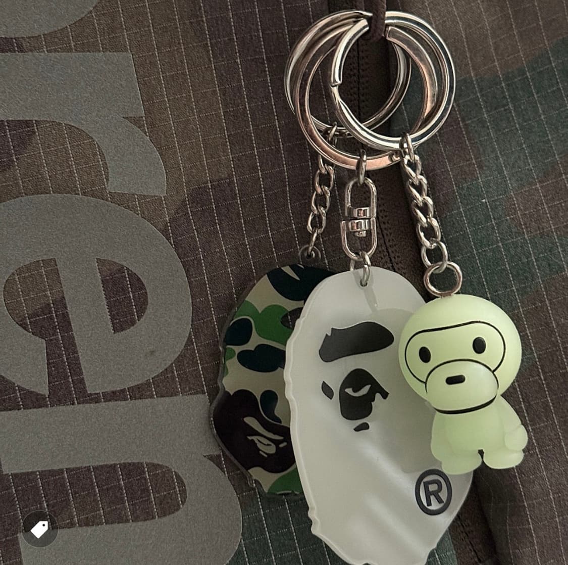 (새것, 새상품, 빠른배송) 베이프 ABC 카모 키링  상품이미지2
