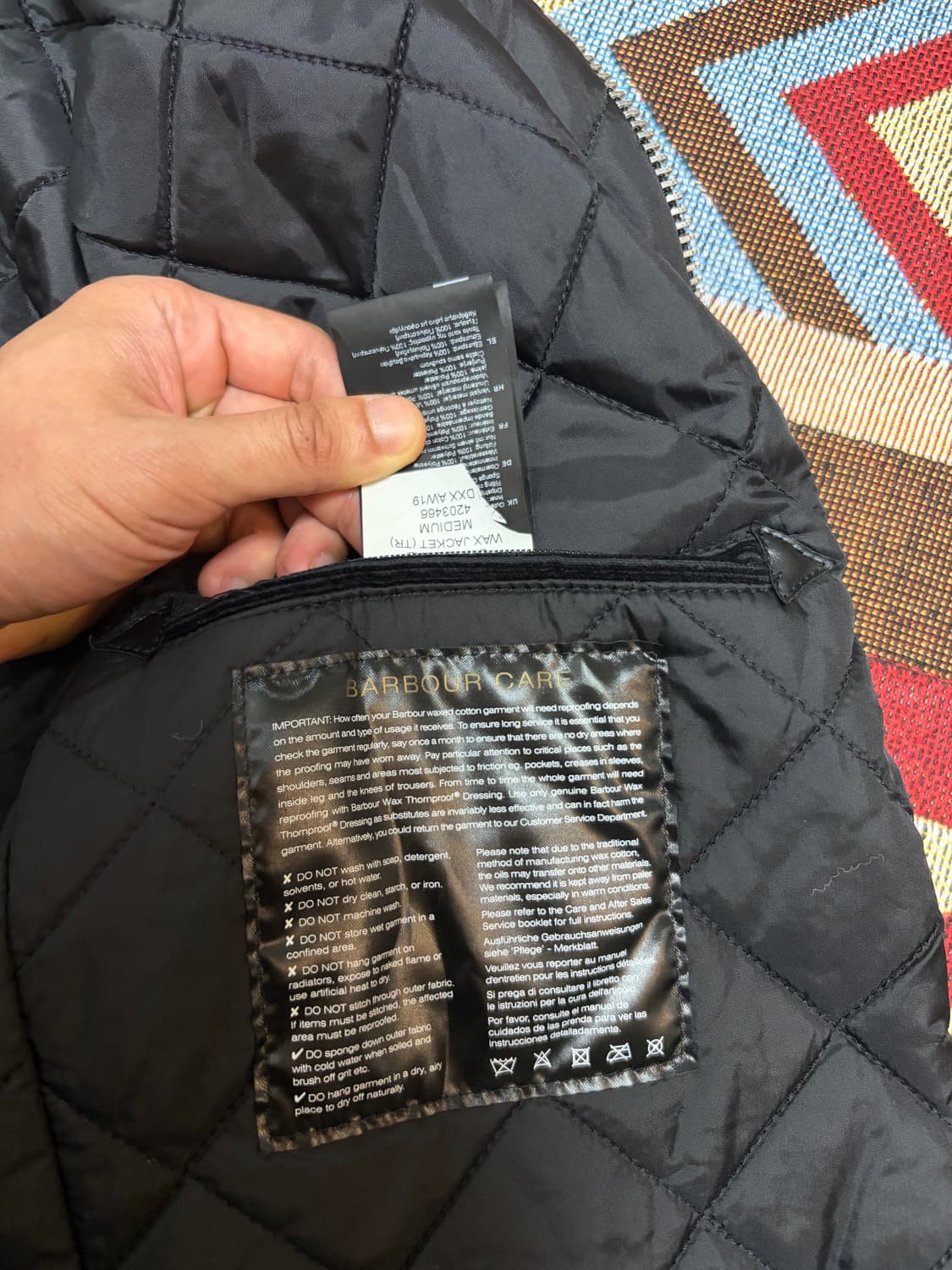 Barbour 바버 인터네셔널 듀크 왁스 자켓 블랙 상품이미지6