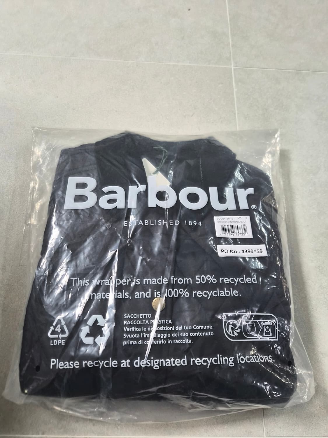 바버 애넌데일 여성 퀼팅쟈켓 네이비 UK8(55) 상품이미지3