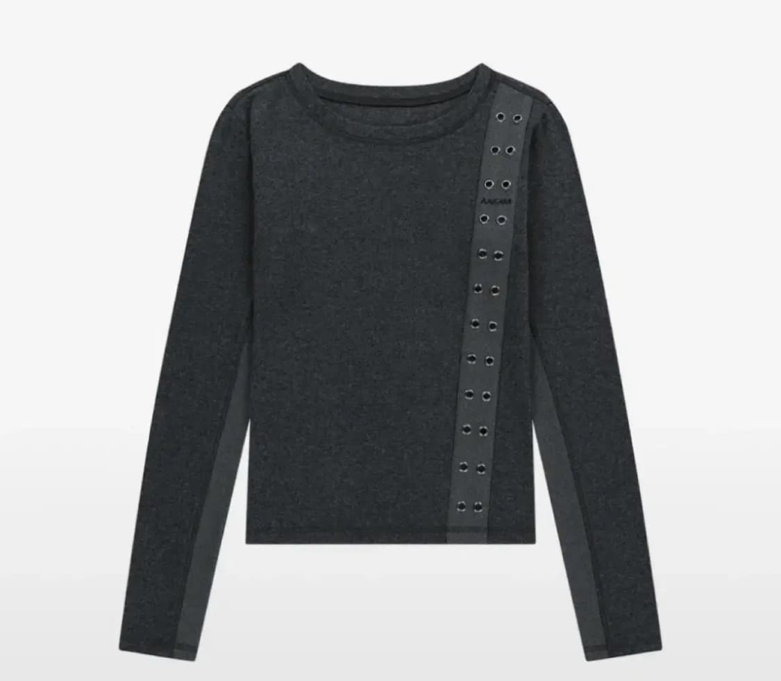 (택제거 새상품)아캄 아일렛 롱슬리브 다크그레이 상품이미지1