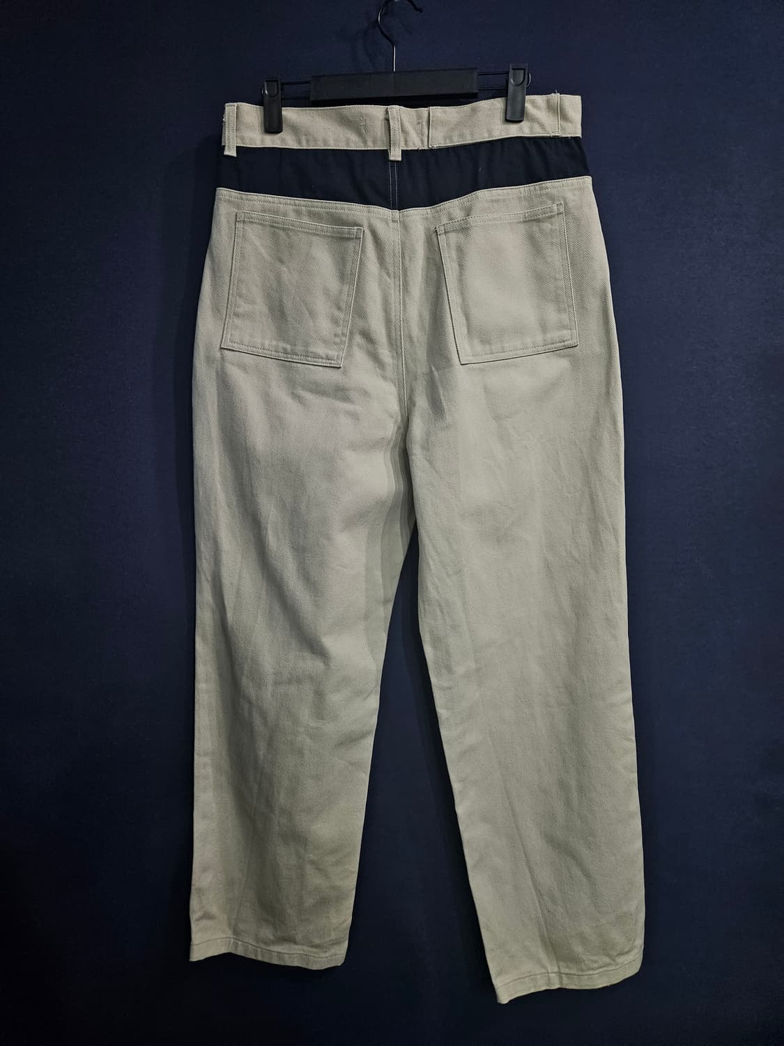 플라스틱 프로덕트 베이지 남성 허리 30 넉넉한 데님팬츠  상품이미지2