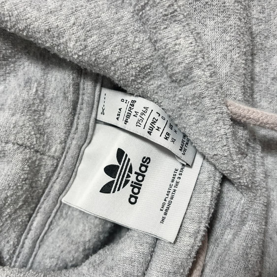 [정품] 아디다스 그레이 일자로고 후리스 후드티 [ XL ] 상품이미지5
