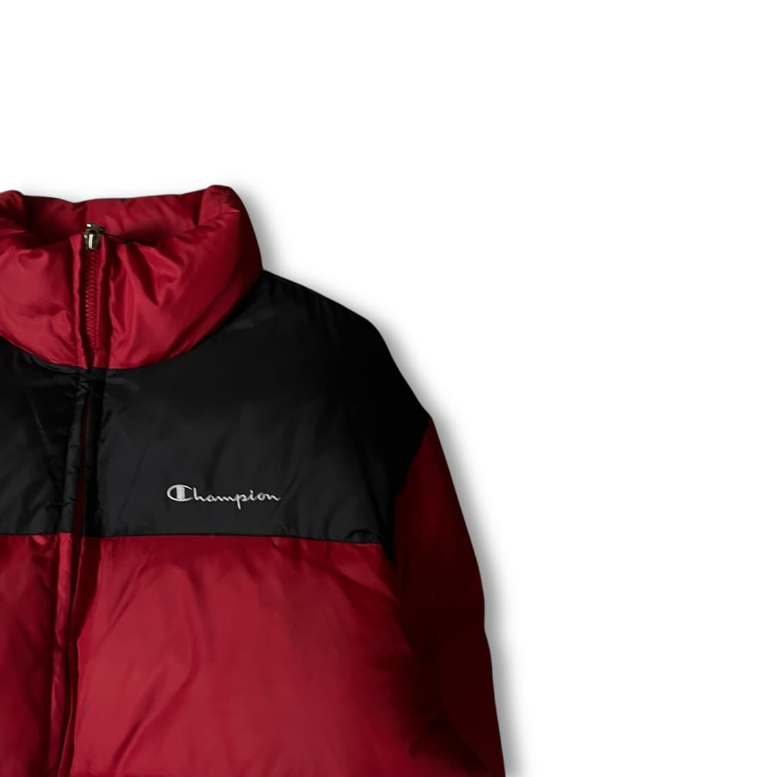 챔피온 레드블랙 덕다운 패딩 L 상품이미지2