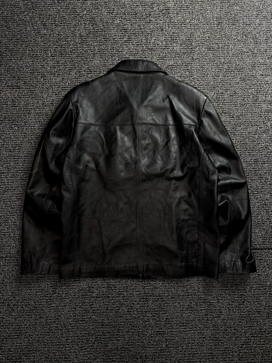 GAINER 오리지날 램스킨 스티치 레더 트러커 자켓 블랙 1461 상품이미지5