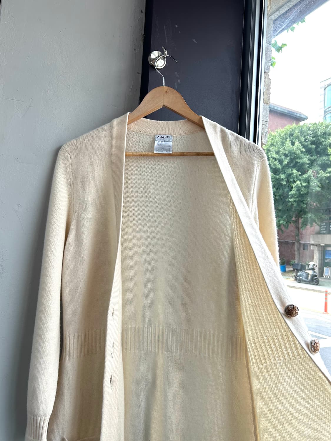 40/ 샤넬 07AW 아카이브 캐시미어 버튼 롱 가디건 상품이미지5