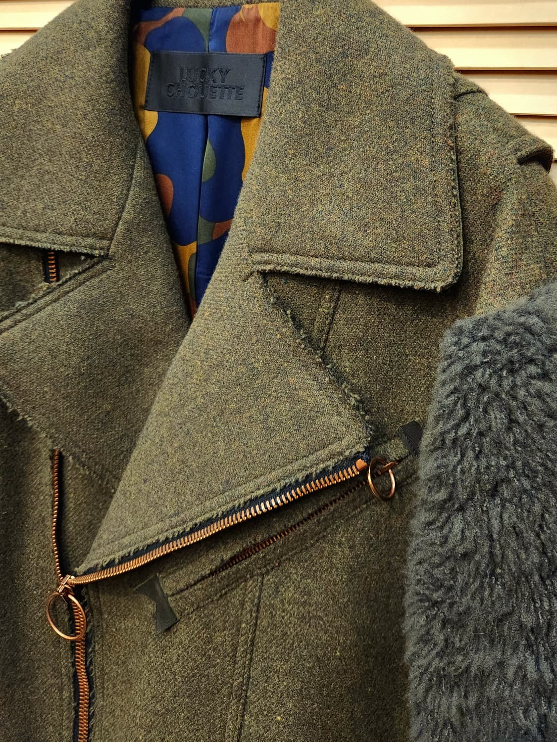 럭키슈에뜨 양털 라이더코트 상품이미지2