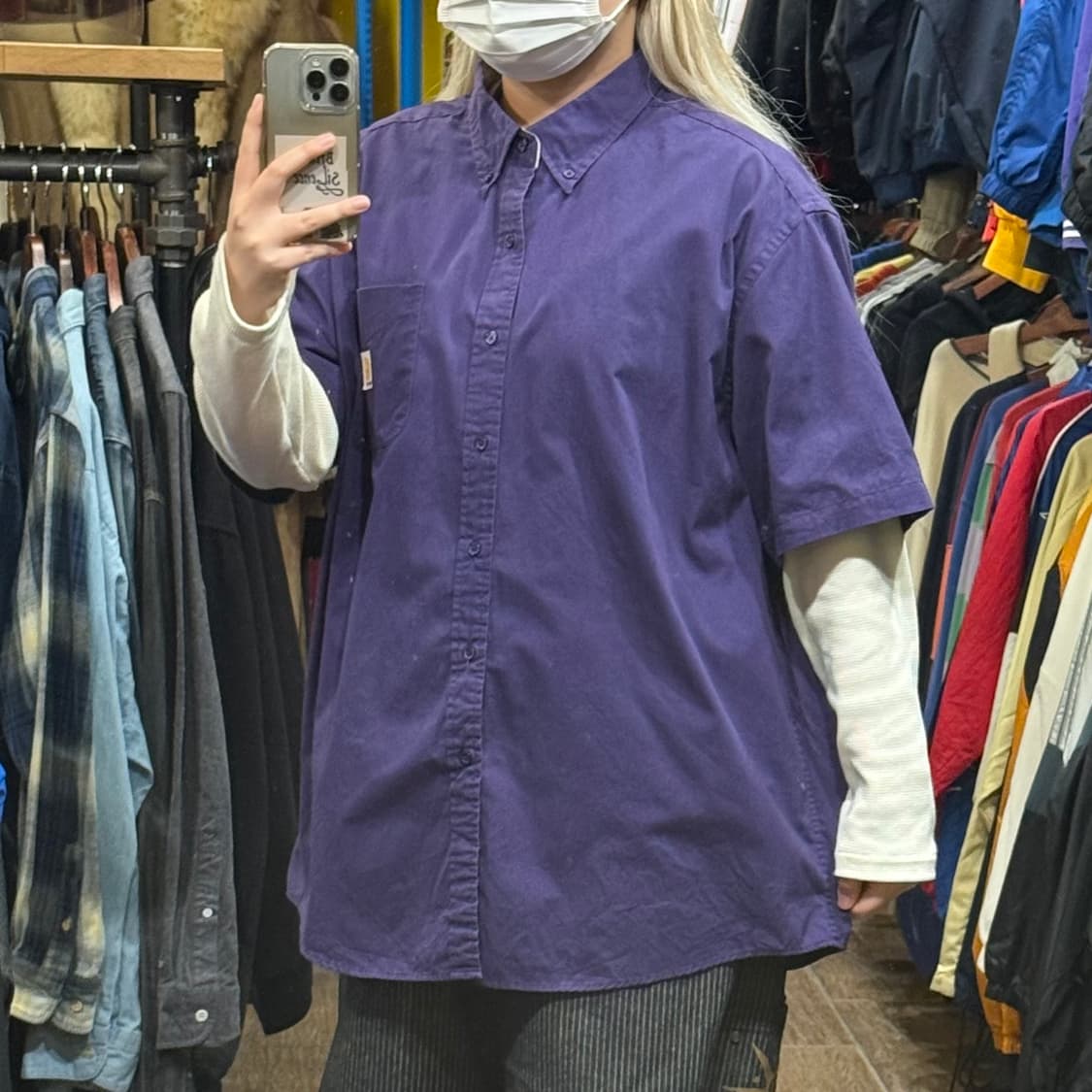 [HI] 칼하트 반팔셔츠 퍼플 상품이미지4