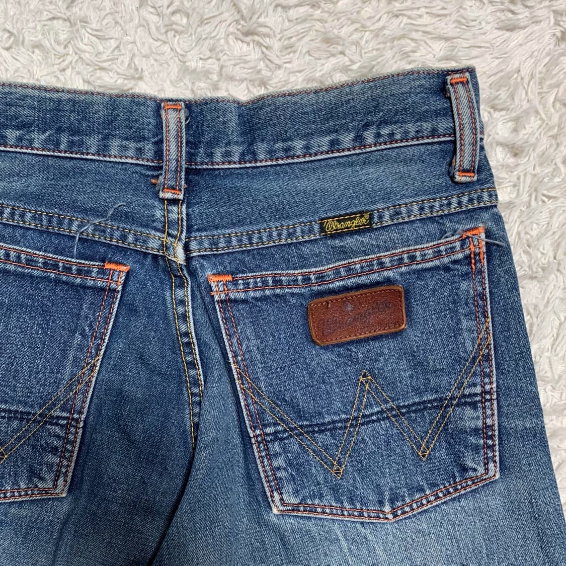 [28] 랭글러 와이드 스트레이트핏 셀비지 데님팬츠 상품이미지1