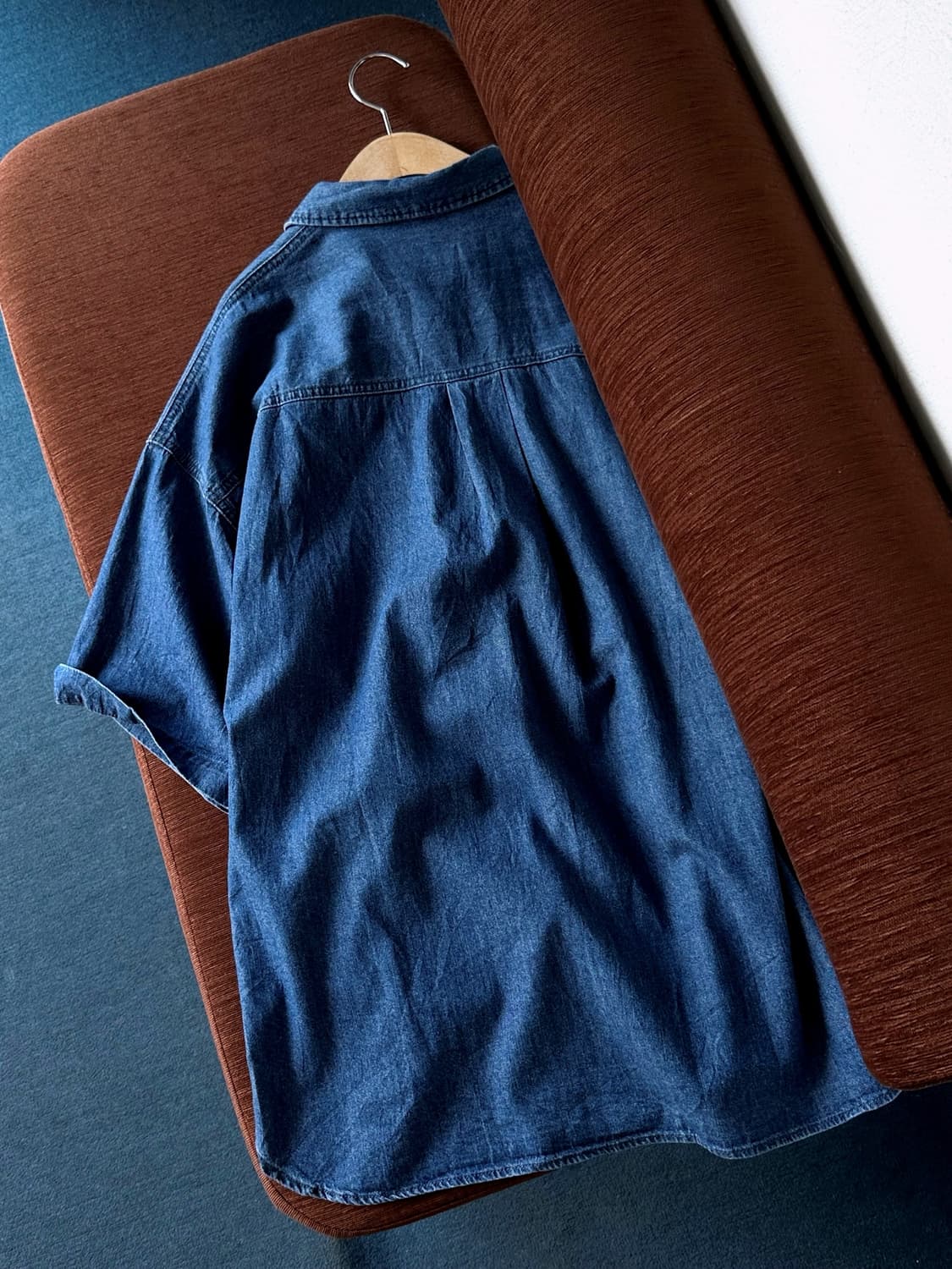 Cotton denim H/S big work shirt 상품이미지4