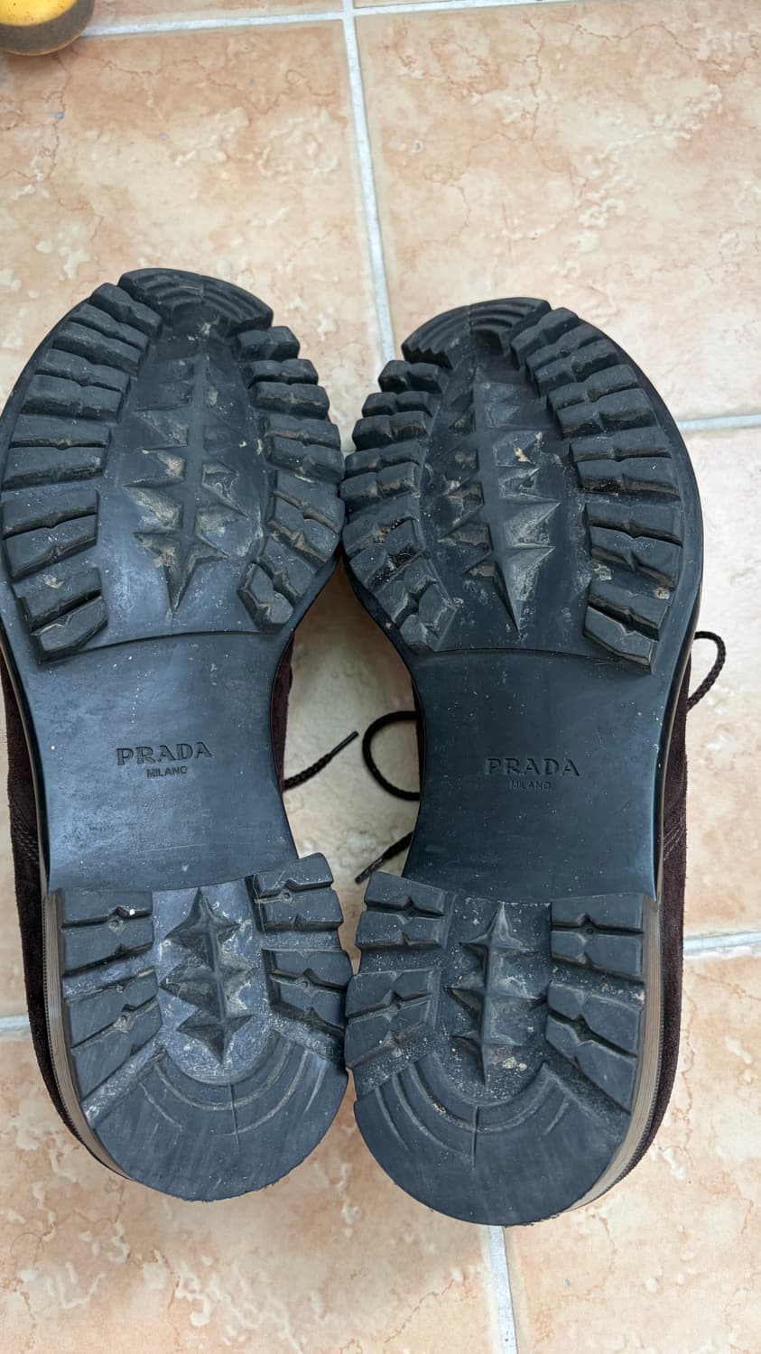 프라다 런웨이 피스 스웨이드 로퍼 US 9 프라다 스포츠 아메리칸컵 상품이미지5