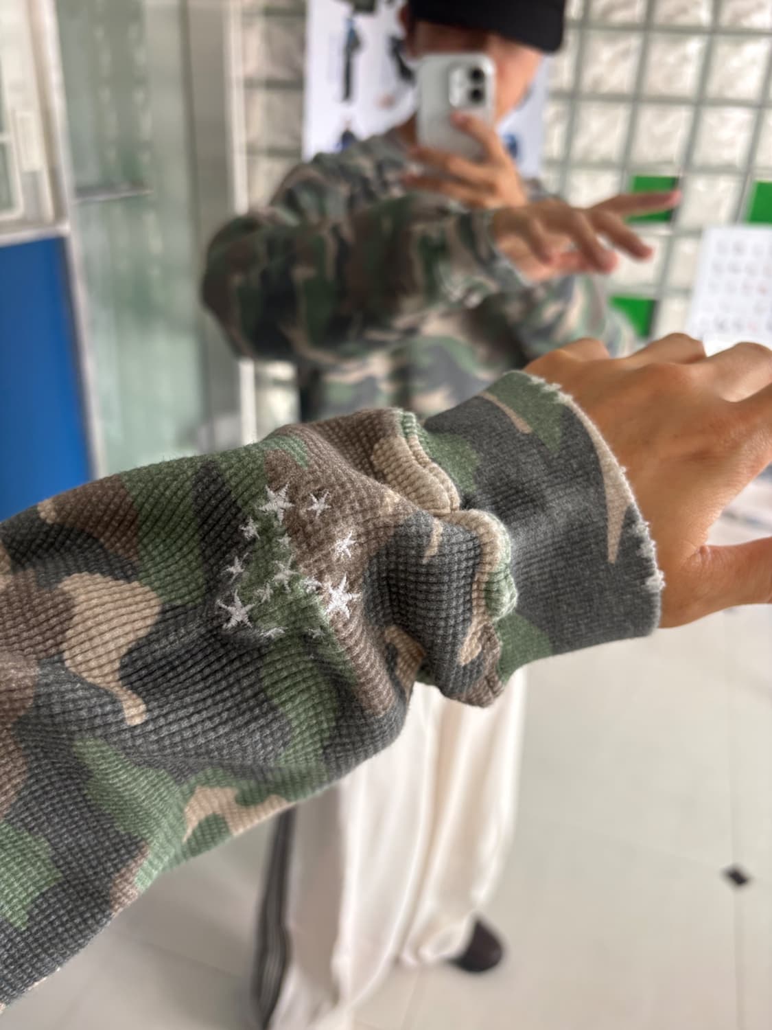 camo waffle thermal ls tee 카모 와플 보온 티 상품이미지5