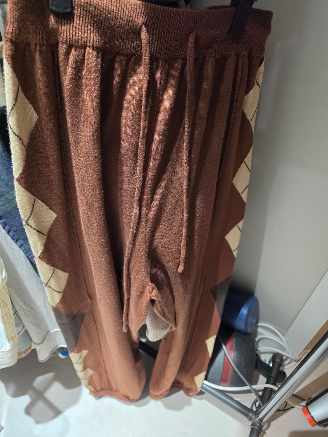 Openyy 아가일 니트 팬츠 상품이미지1