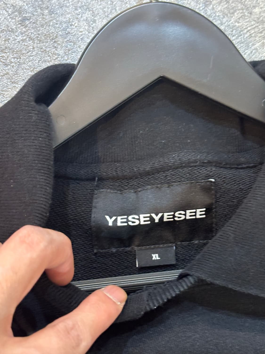 예스아이씨 카라 맨투맨 블랙 XL 상품이미지5