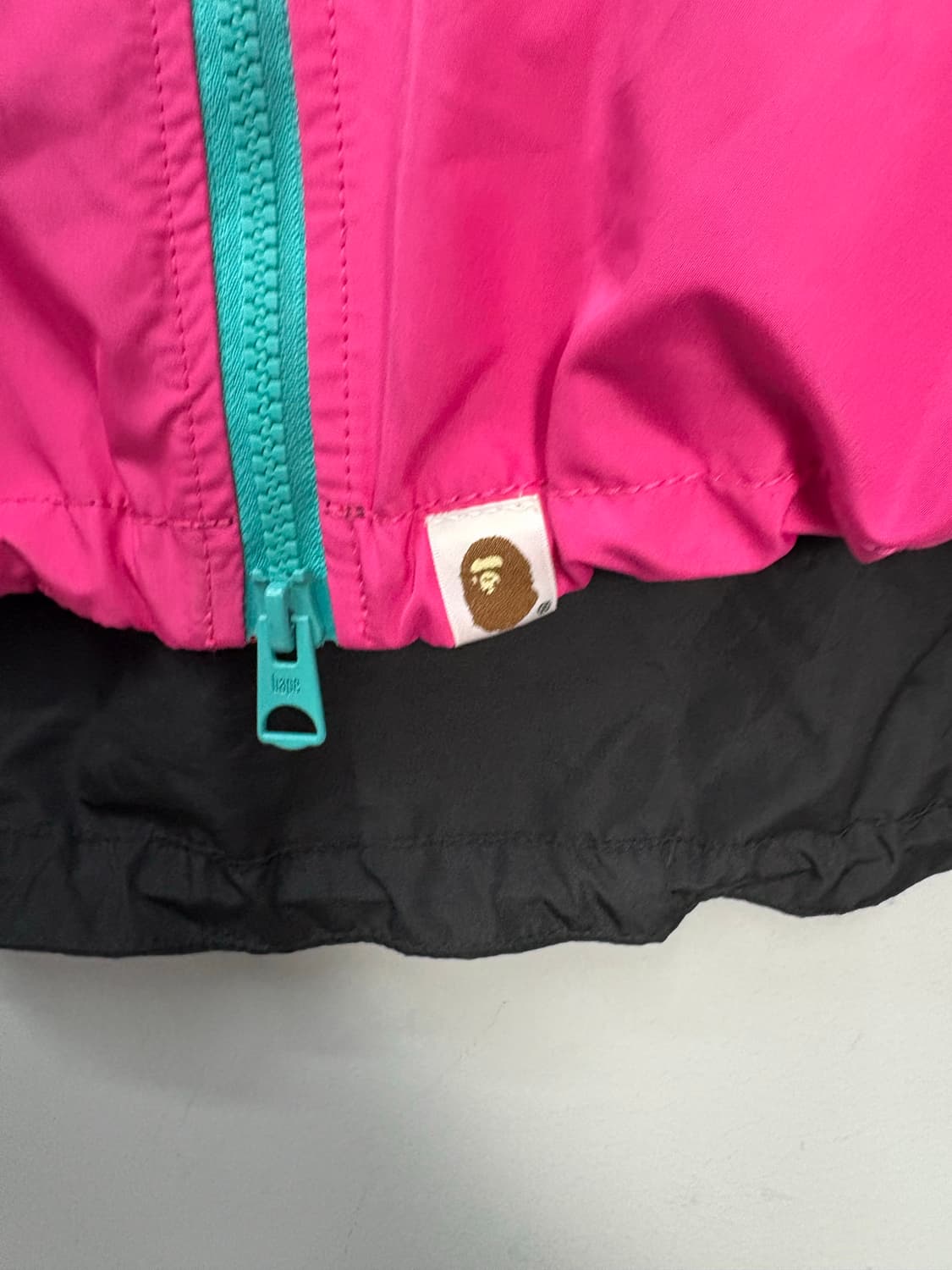 베이프 ss20 컬러블록 포켓터블 나일론 윈드브레이커 핑크자켓 A3205 상품이미지6