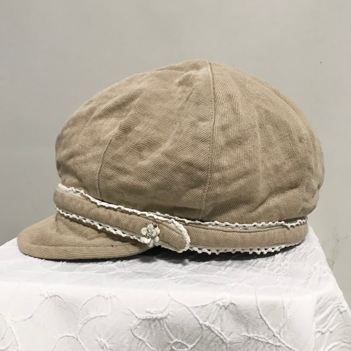 빈티지 니혼진 모리 큐빅 레이스 캡 모자 상품이미지2