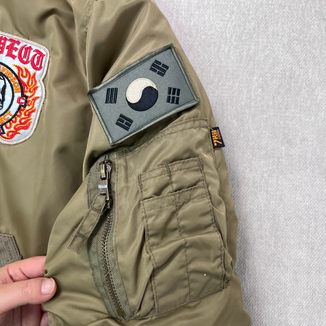 105 아메리칸 빈티지 백로고 빈티지 ma-1 자켓 상품이미지8