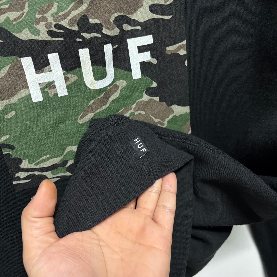 허프 카모 박스로고 후드 상품이미지4
