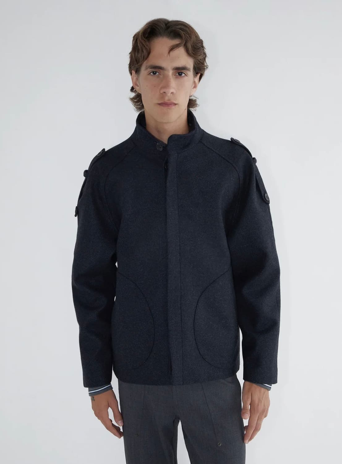 [M,L]팔로마울 Ferro 울 자켓/네이비 상품이미지1