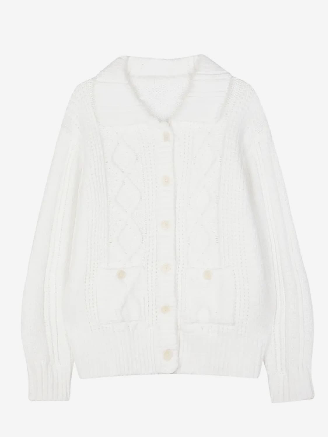 레이즈미야 토스티 루즈 오버 가디건 [WHITE] 상품이미지3