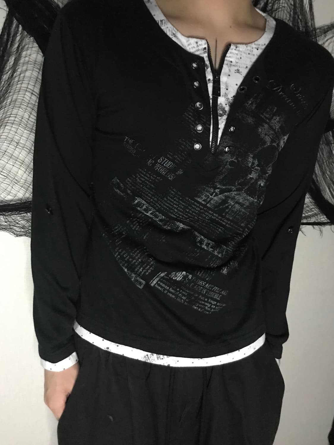 00s punk mood eyelet longsleeve 상품이미지8