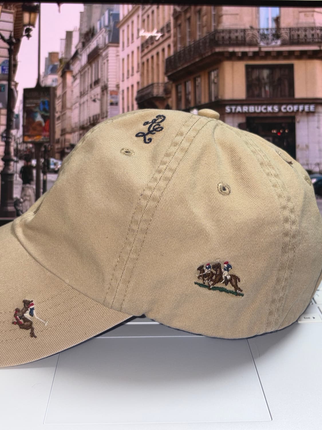 90’s 폴로 랄프로렌 베이지 볼캡 모자 올드스쿨 상품이미지2