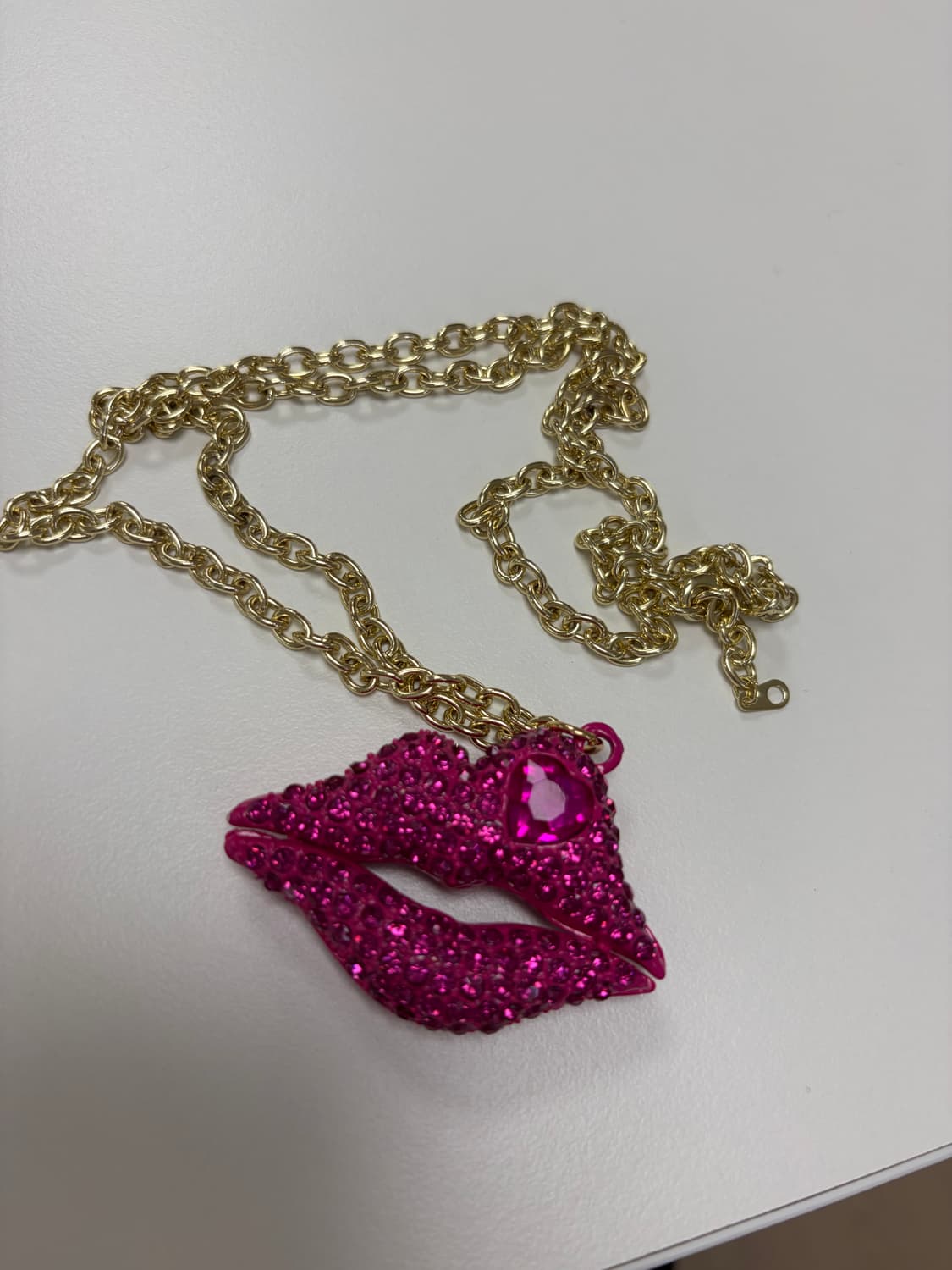 통통입술 목걸리 갸루 오네걀 큐빅 걀마 펑크 상품이미지1