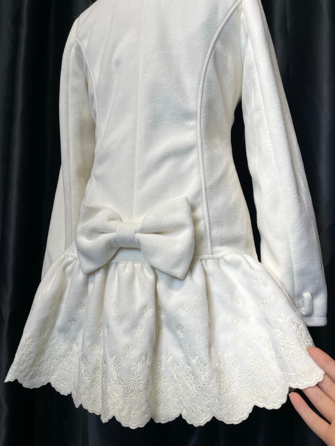 LIZLISA 리본 화이트 히메갸루 코트 상품이미지5