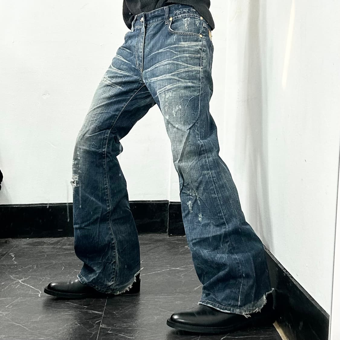 General Idea 멀티패치 부츠컷 데님 팬츠 상품이미지1