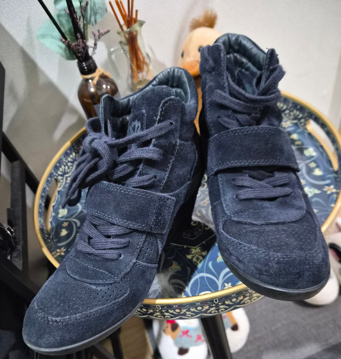 Ash bowie suede navy  웨지힐 상품이미지3