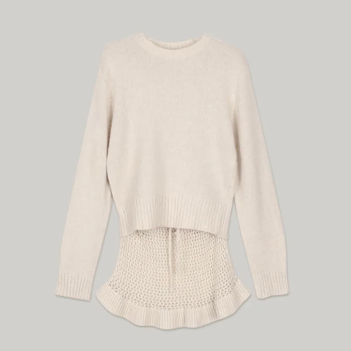 아워코모스 1320 netting skirt set up knit 상품이미지4