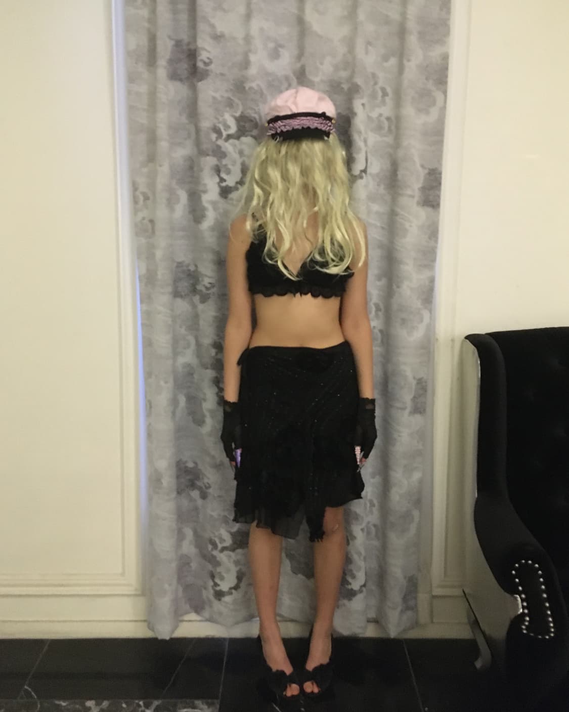 Black spangle skirt 상품이미지4