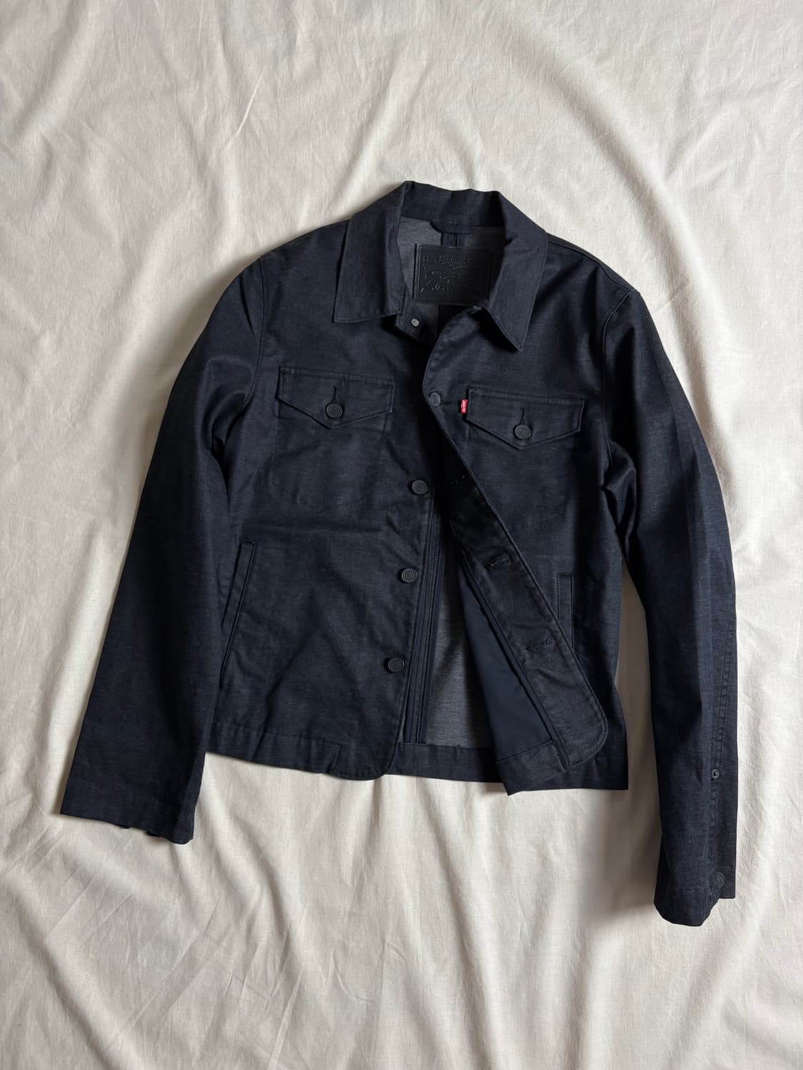 Levis 리바이스 리플렉티브 블랙 트러커 자켓 S 상품이미지1