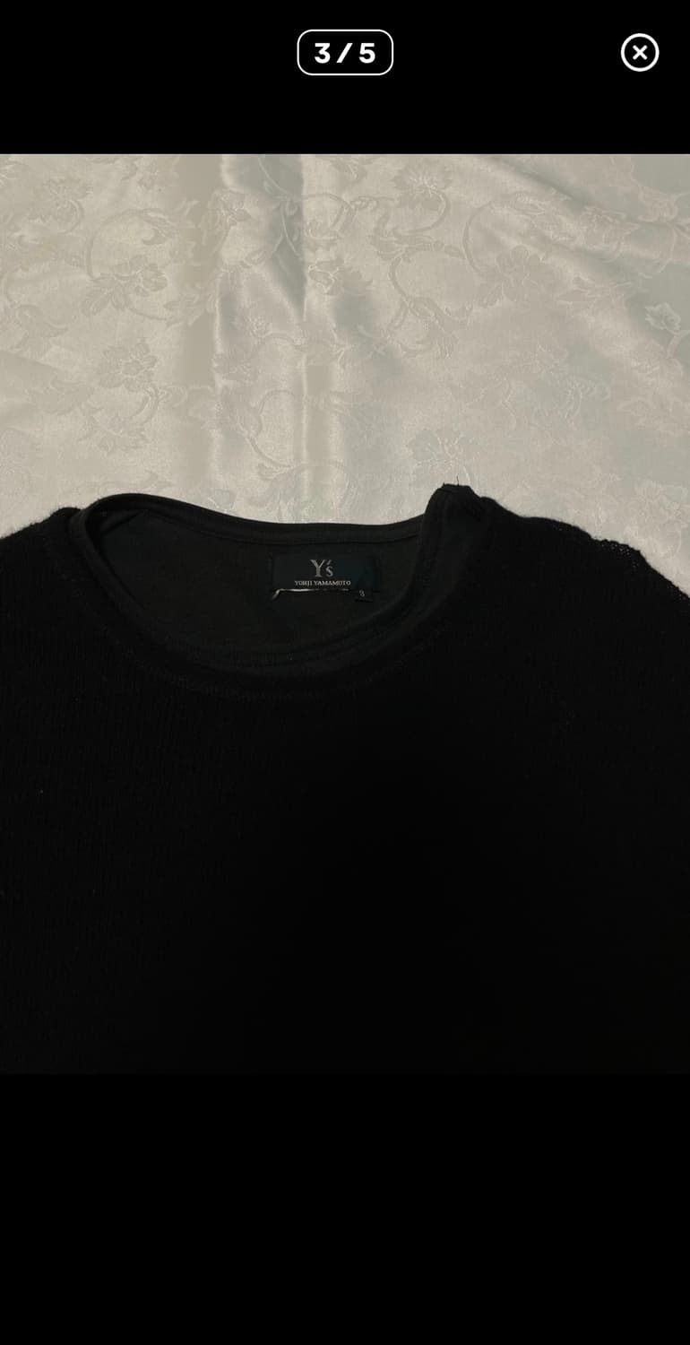 요지 야마모토 layered roundneck knit 상품이미지3