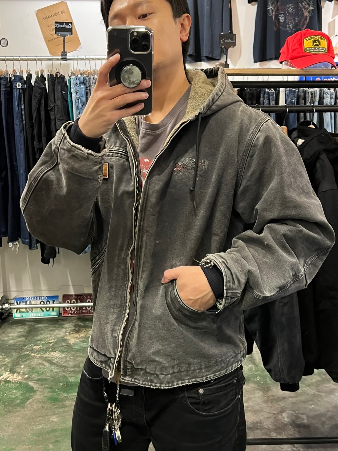 00's [L] 칼하트 액티브 자켓 셰르파 라이닝 빈티지 시에라 후드집업 상품이미지3