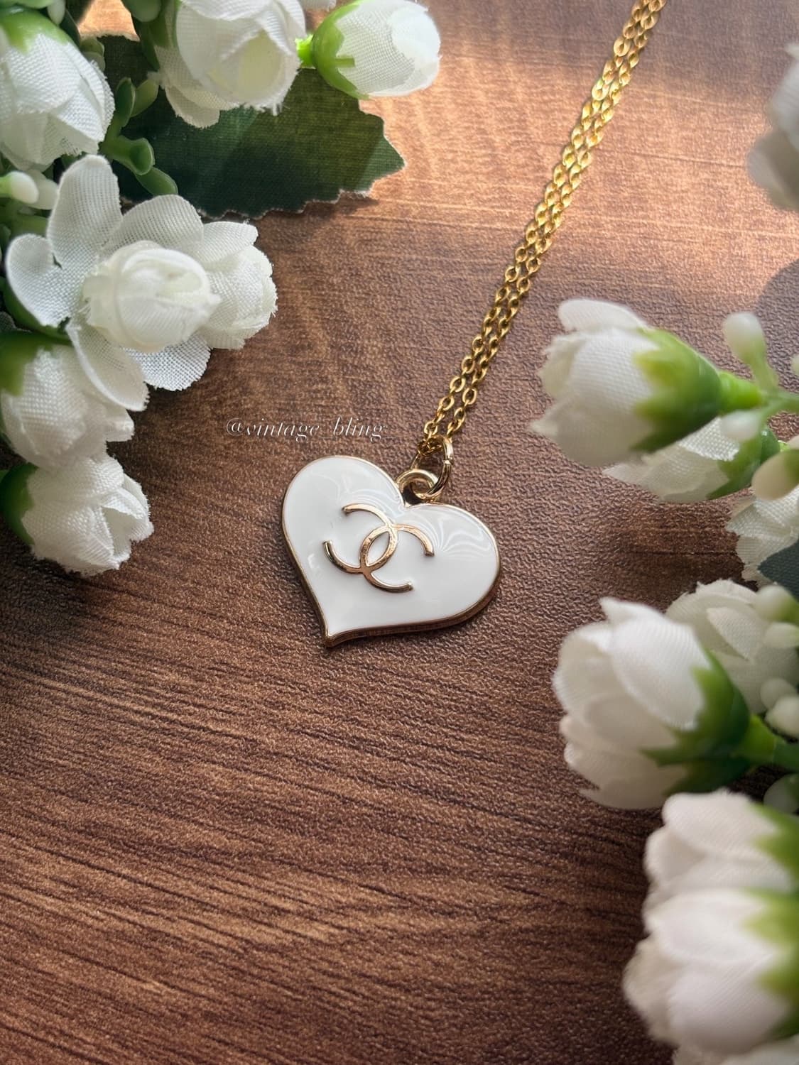 화이트) 샤넬 빅 하트 목걸이 상품이미지2